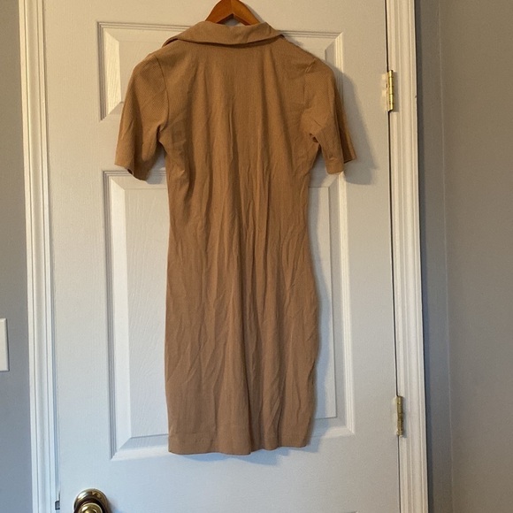 Dynamite tan ribbed polo dress, size M - Picture 3 of 5